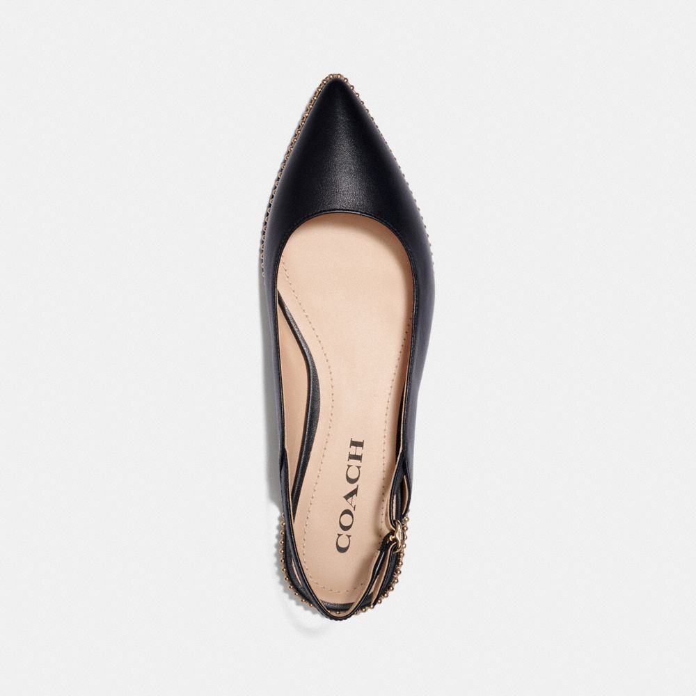 Black Coach Vae Skimmer Women Flats & Loafers | 3795ESNLP