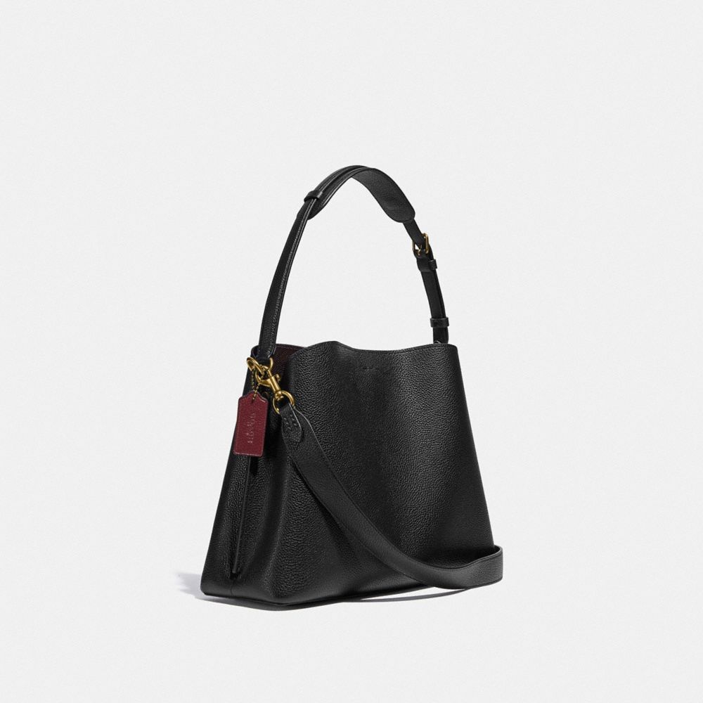 Black Coach Willow Shoulder Bag Women Shoulder Bags & Hobos | 1246TSZFN