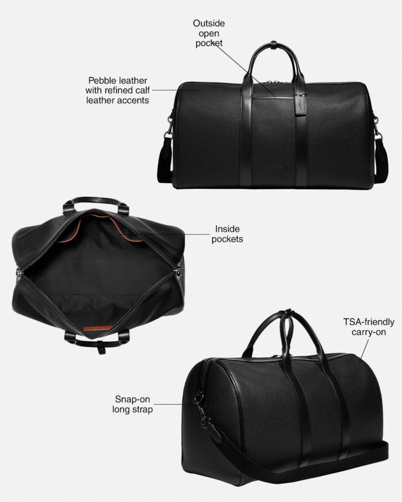 Black Copper / Black Coach Gotham Duffle Bag Men Totes & Duffles | 8569JNHFD