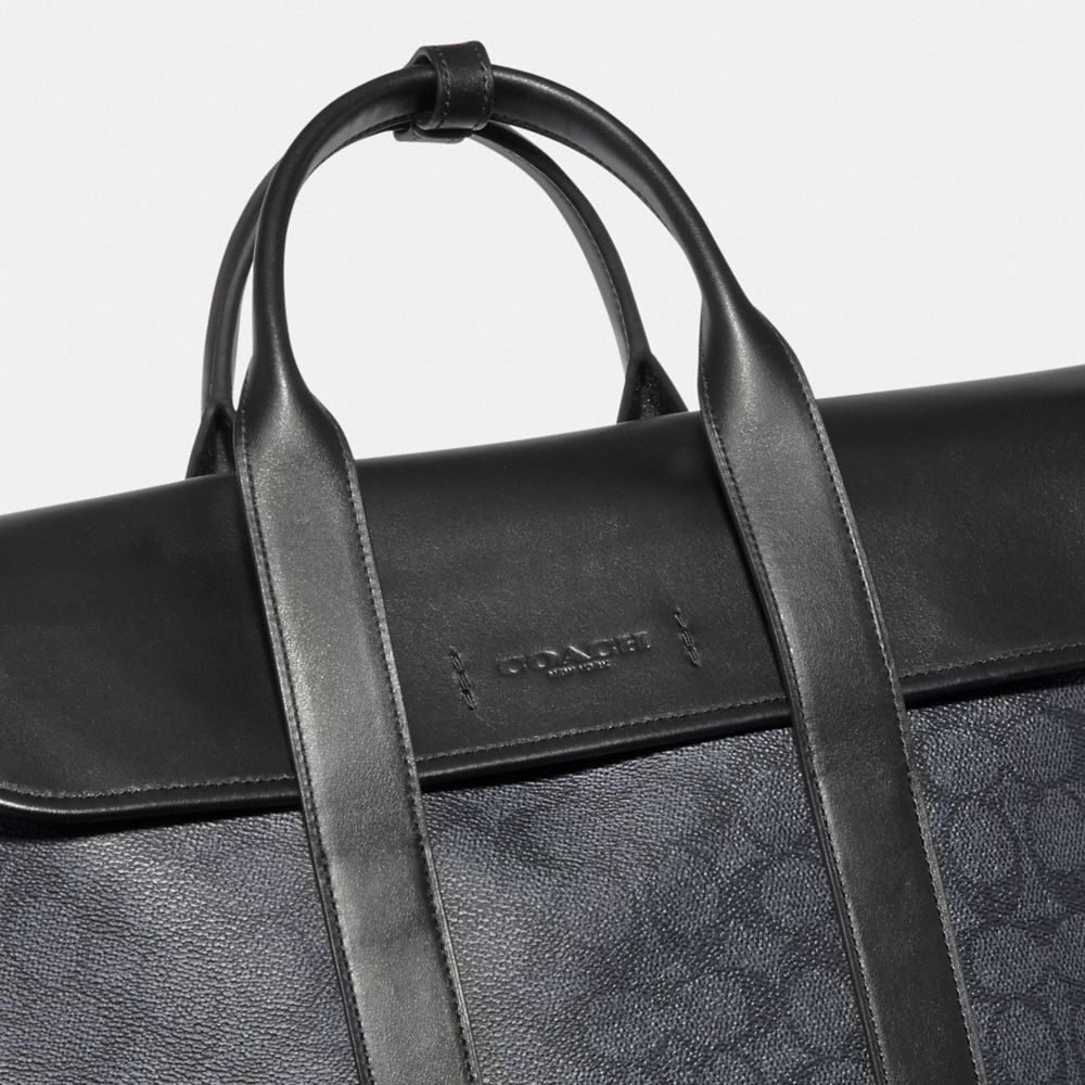 Black Copper / Grey / Black Coach Gotham Portfolio Bag In Signature Canvas Men Briefcases | 6241XEUCL