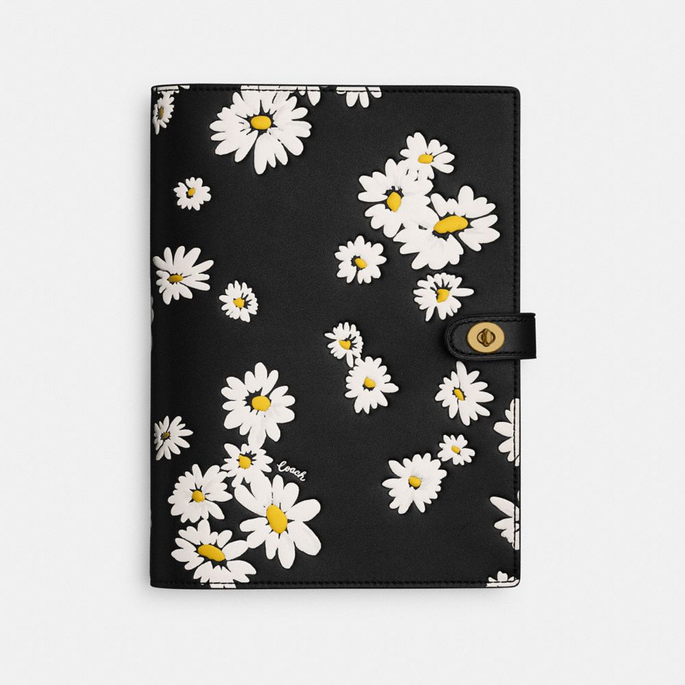 Black Multicolor Coach Notebook With Floral Print Women Tech, Desk & Travel | 6423EKNMU