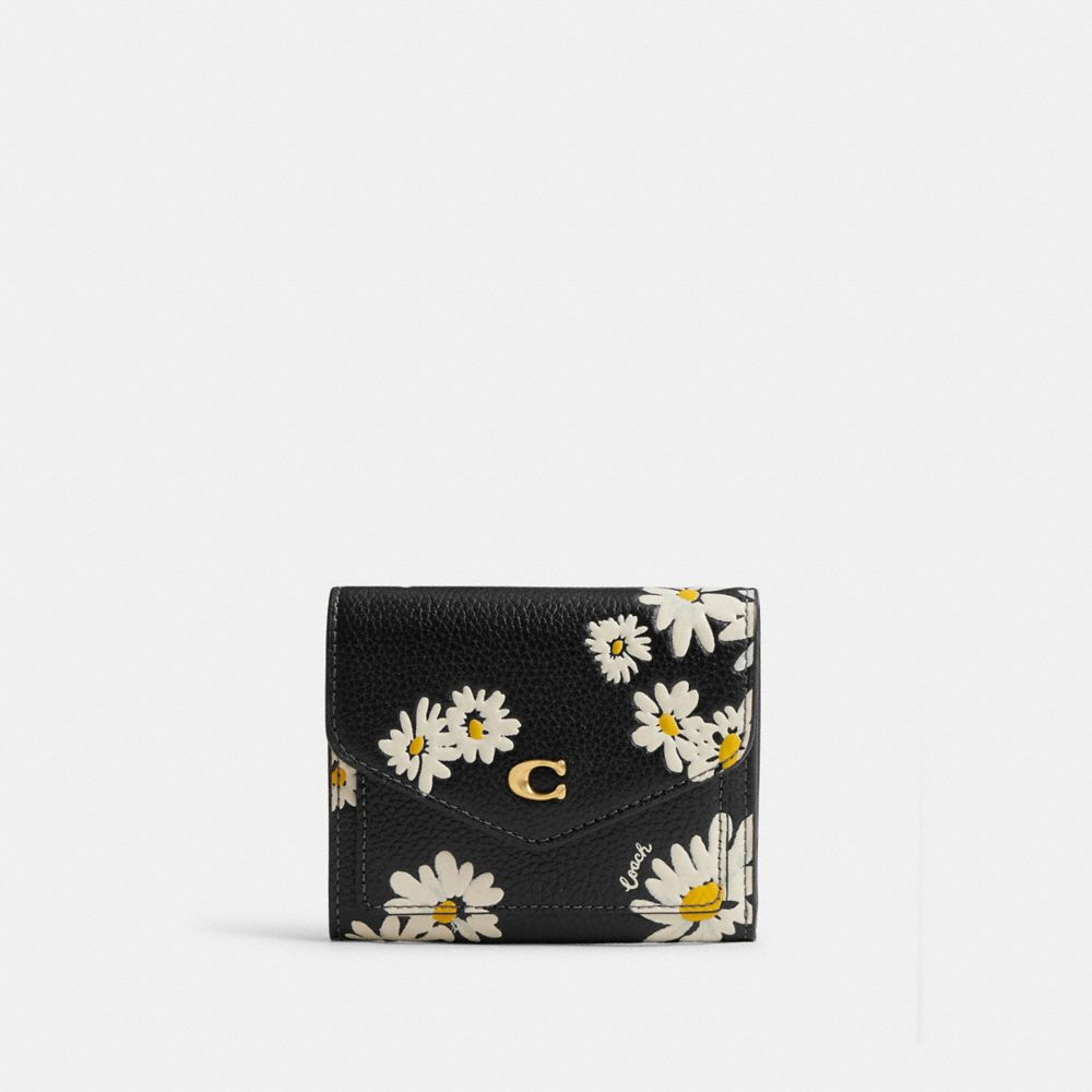 Black Multicolor Coach Wyn Small Wallet With Floral Print Women Small Wallets | 3695PRGBM