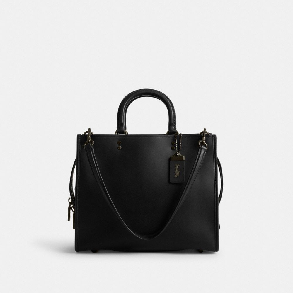 Black / Black Coach Rogue Bag Women Satchels & Top Handles | 3176VHDEJ