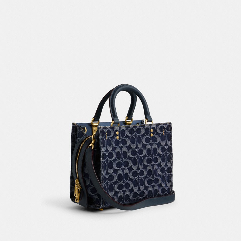 Blue Coach Rogue Bag 25 In Signature Denim Women Satchels & Top Handles | 3816PAGSV