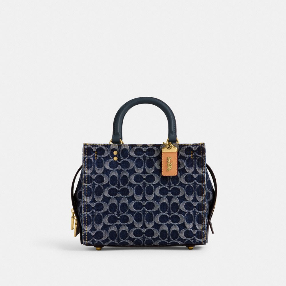 Blue Coach Rogue Bag 25 In Signature Denim Women Satchels & Top Handles | 3816PAGSV