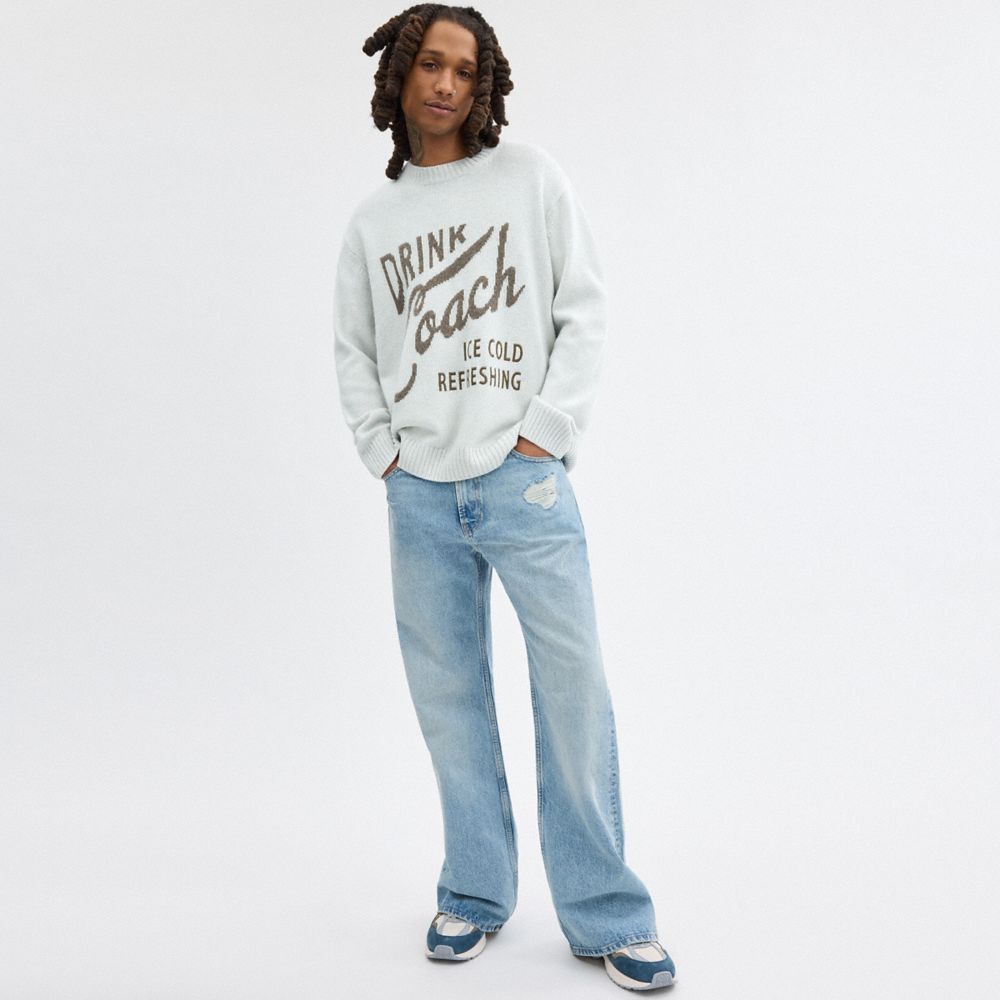 Blue Coach Sweater Men Tops & Bottoms | 0329TSDIX