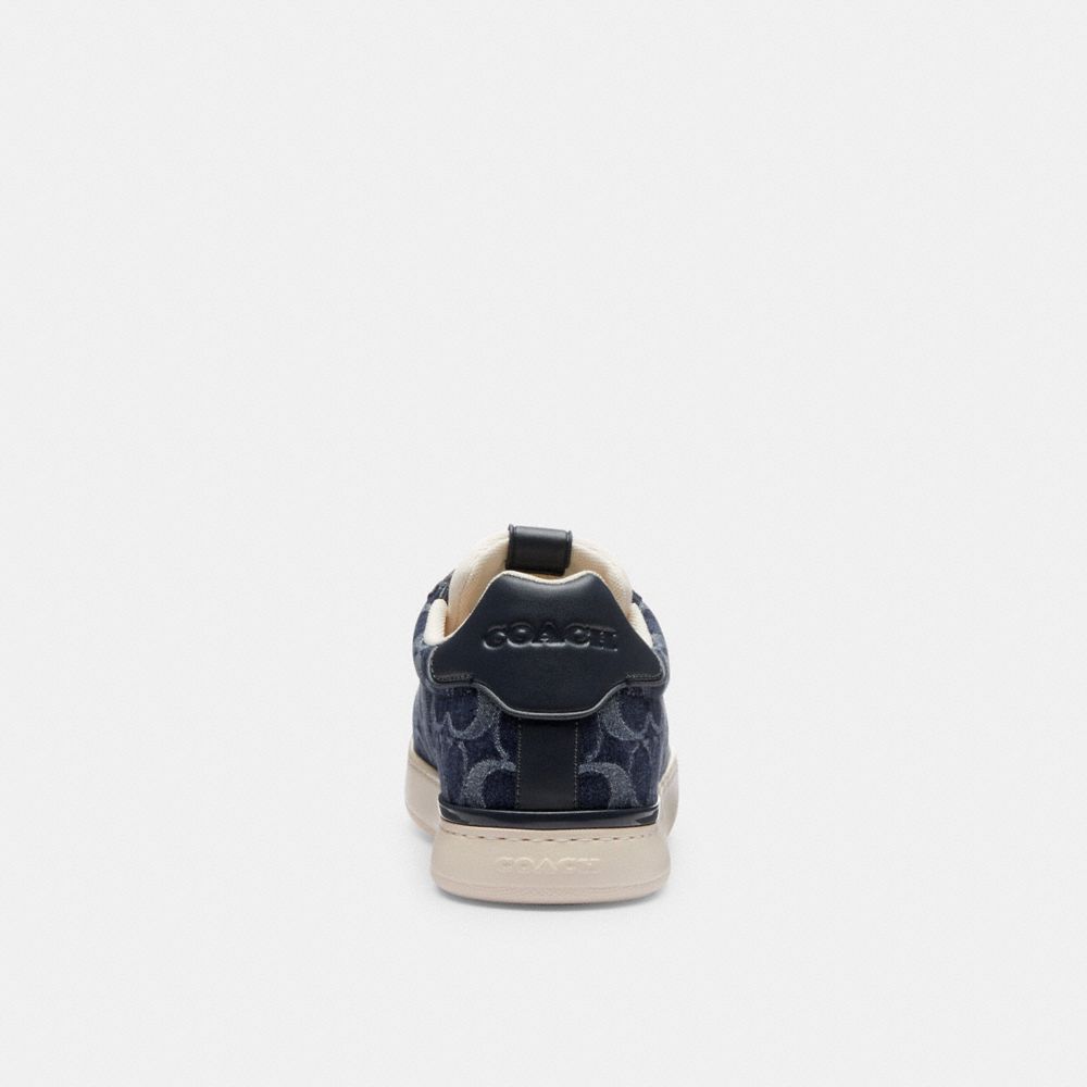 Blue Denim Coach Lowline Low Top In Signature Denim Men Sneakers | 4173VCUWM