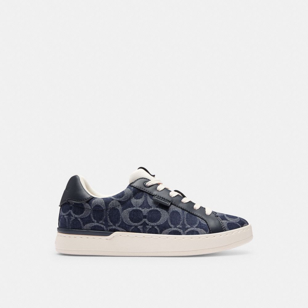 Blue Denim Coach Lowline Low Top In Signature Denim Women Sneakers | 0362ITBFQ