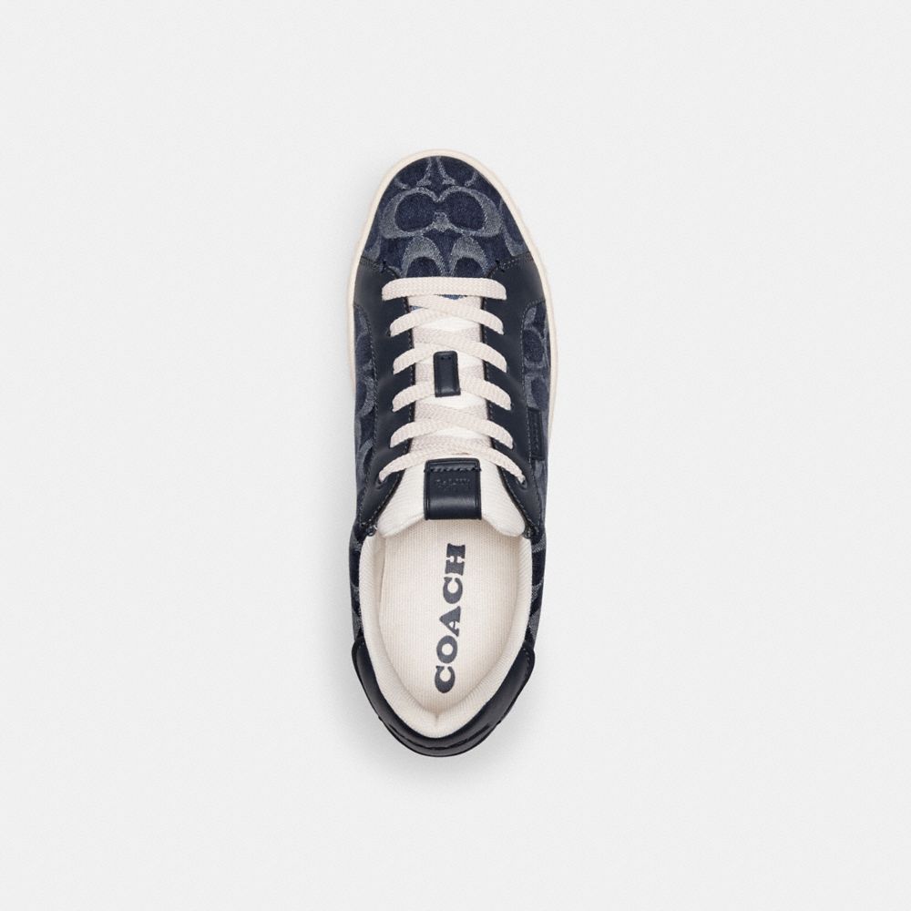 Blue Denim Coach Lowline Low Top In Signature Denim Women Sneakers | 0362ITBFQ