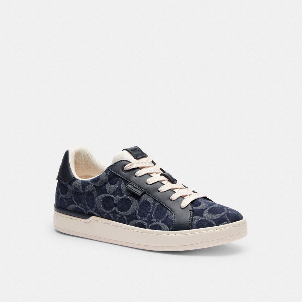 Blue Denim Coach Lowline Low Top In Signature Denim Women Sneakers | 0362ITBFQ