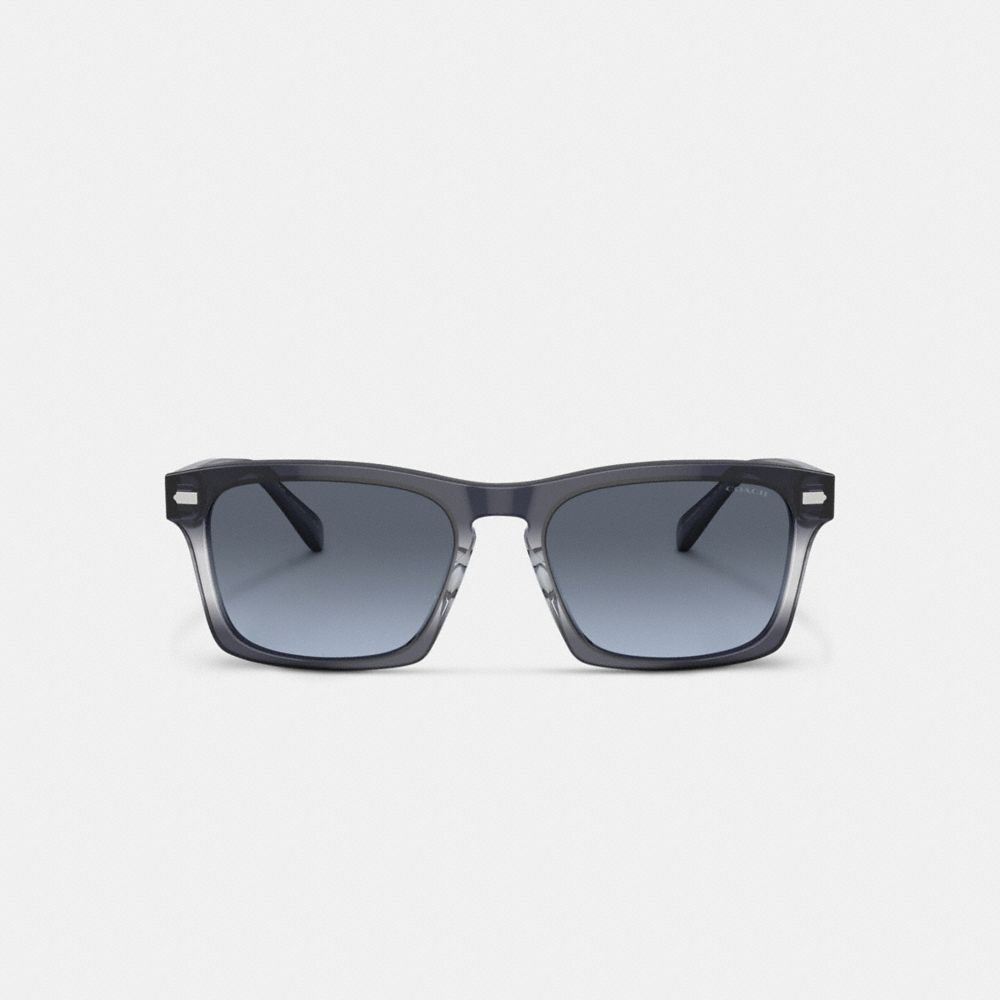 Blue Gradient Coach Keyhole Square Men Sunglasses | 6490DIALR