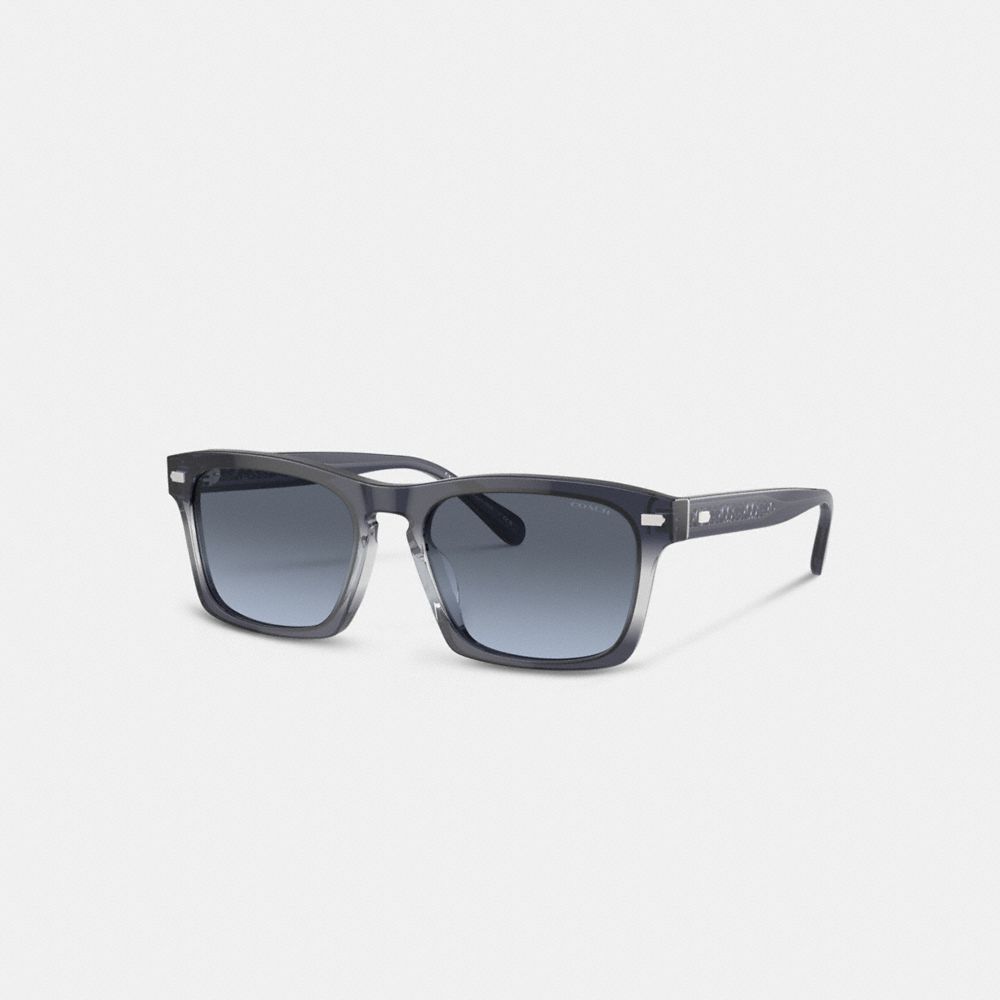 Blue Gradient Coach Keyhole Square Men Sunglasses | 6490DIALR