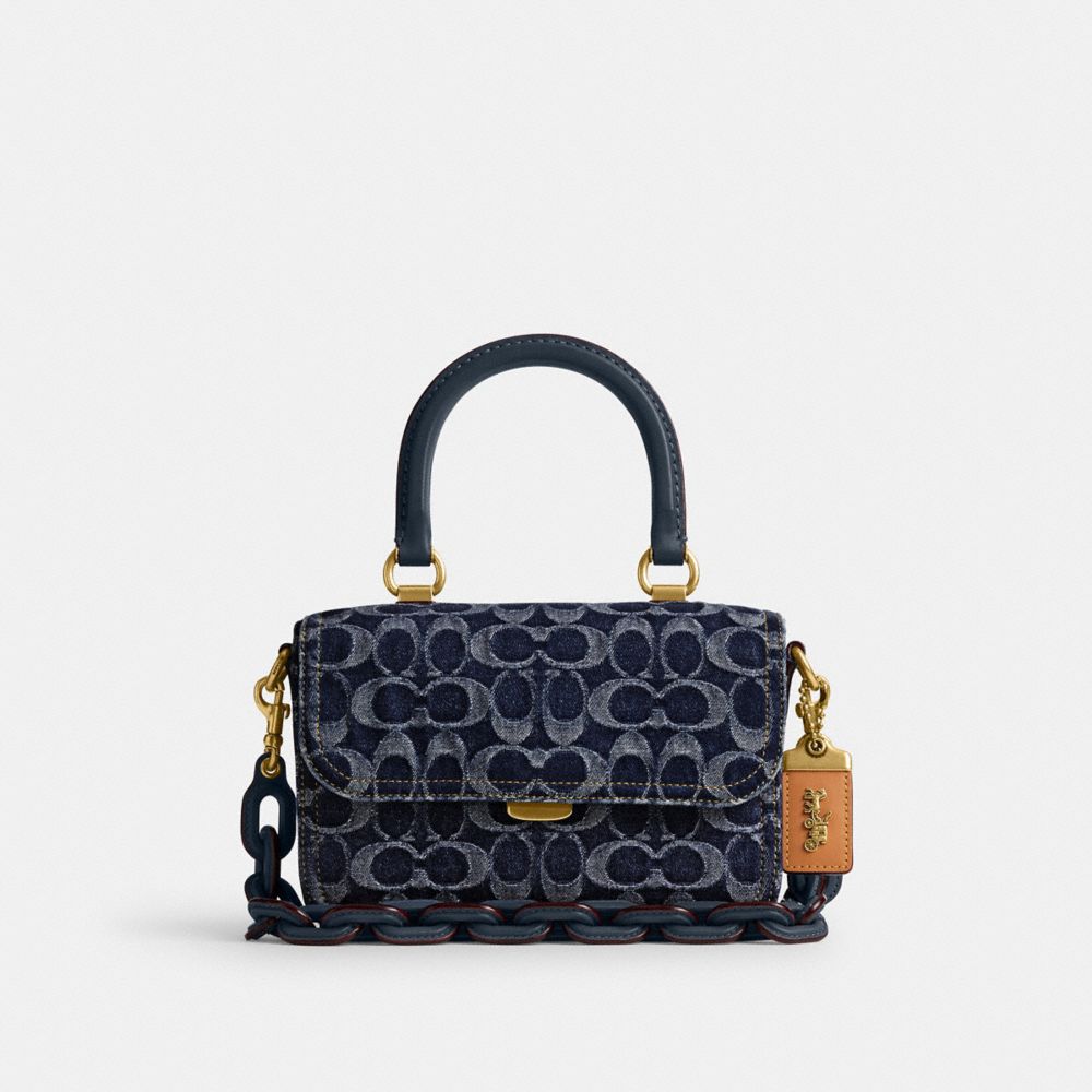 Blue / Blue Coach Rogue Top Handle Bag In Signature Denim Women Satchels & Top Handles | 2156AGJZL