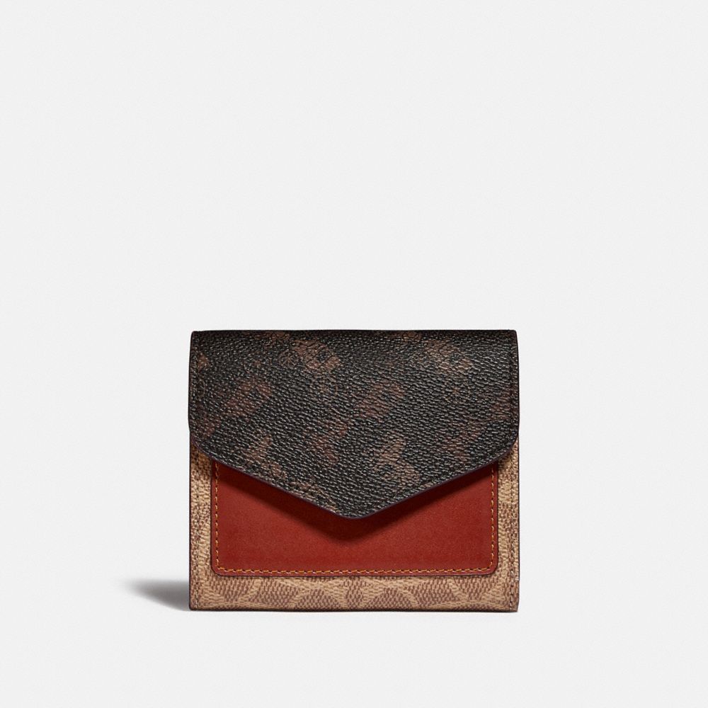 Brown Red Coach Wyn Small Wallet With Horse And Carriage Print Women Small Wallets | 2198FCQZX