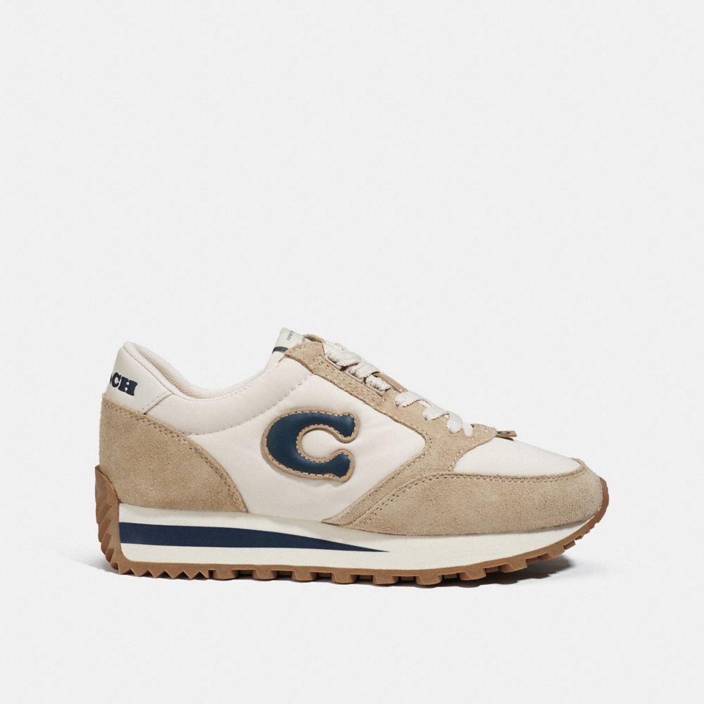 Chalk/Oat Coach Runner Men Sneakers | 5691YAKSB