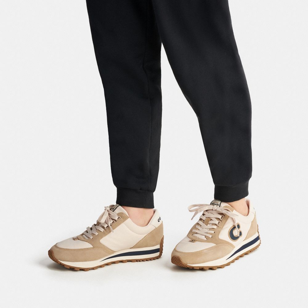 Chalk/Oat Coach Runner Men Sneakers | 5691YAKSB