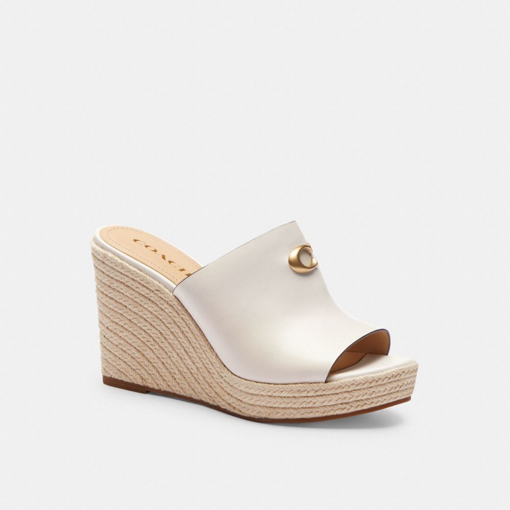 Chalk Coach Gloria Wedge Women Sandals | 8302XFQSR