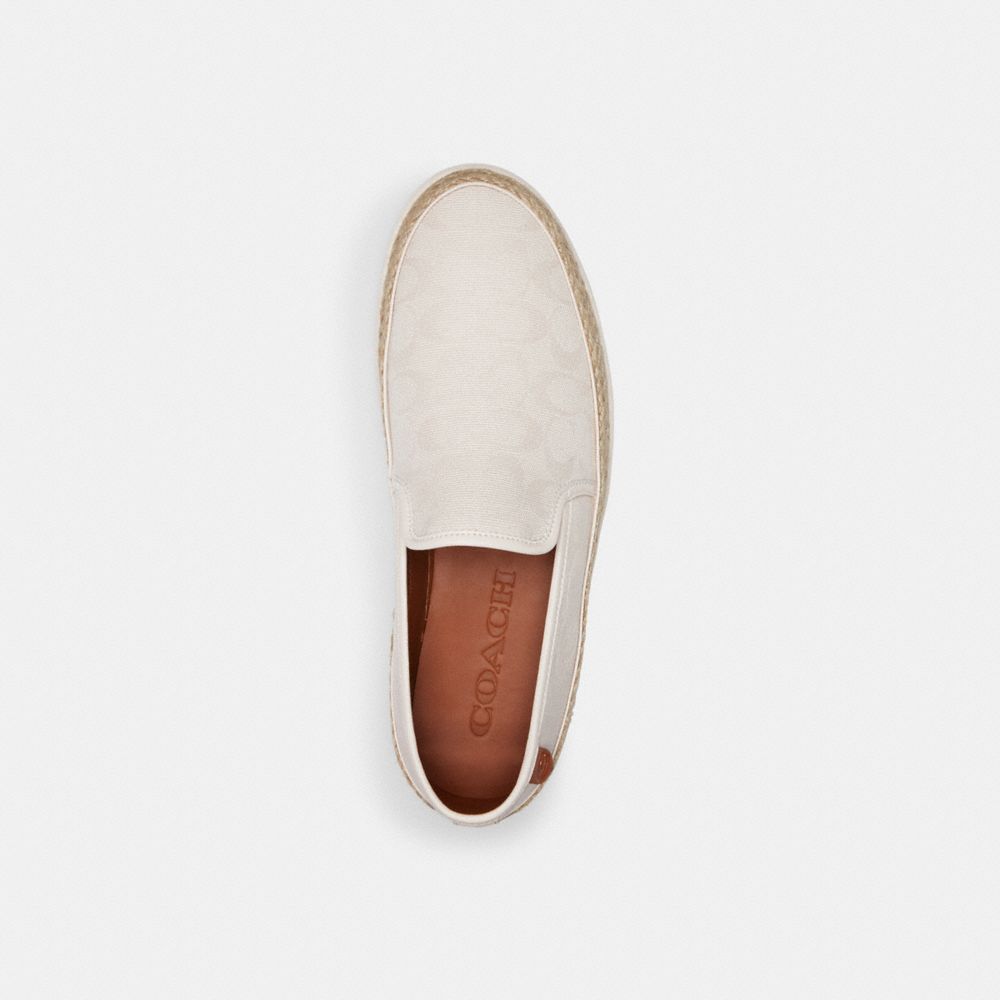 Chalk Coach Miles Espadrille In Signature Jacquard Men Loafers & Drivers | 4912XMSJF