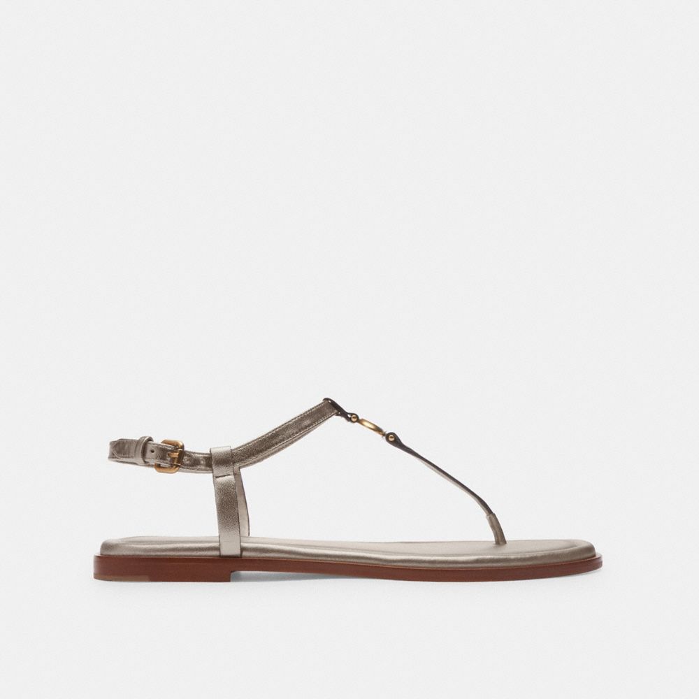 Champagne Coach Jessica Sandal Women Sandals | 8590LHZQO