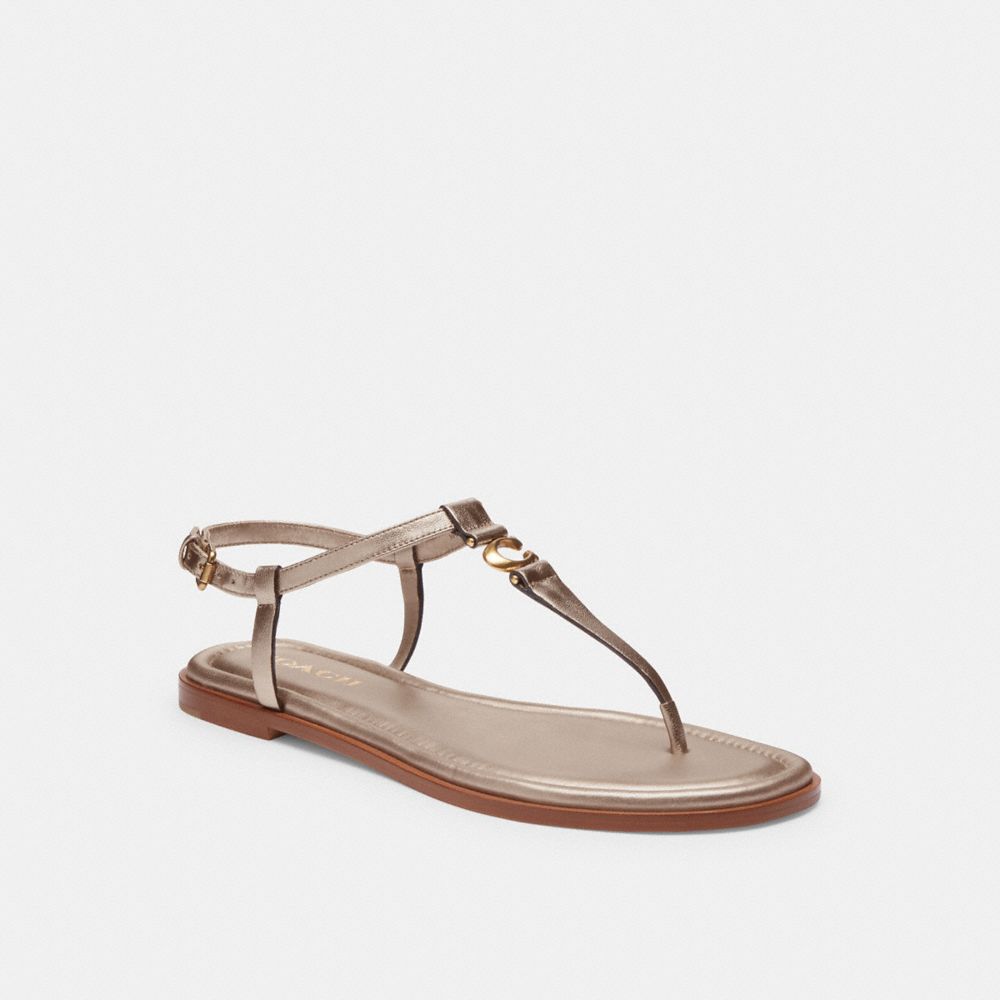 Champagne Coach Jessica Sandal Women Sandals | 8590LHZQO