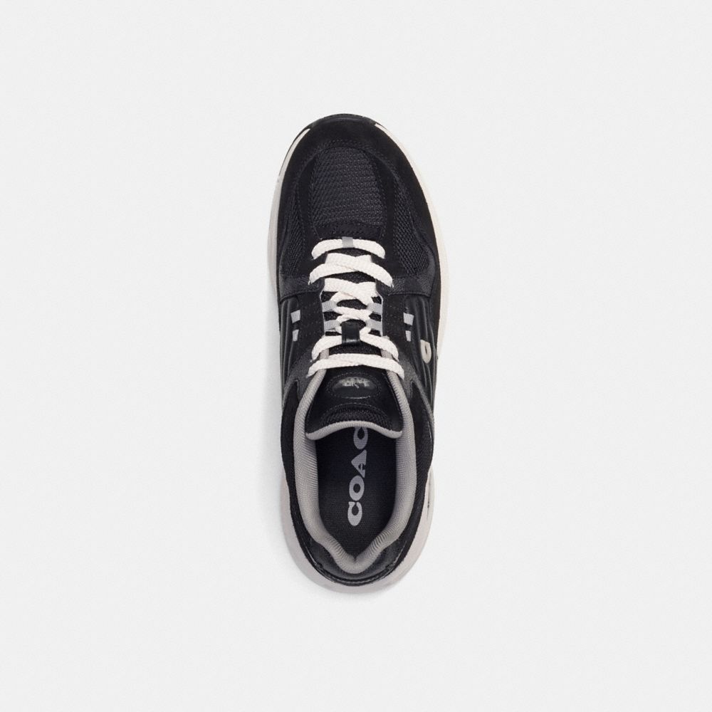 Charcoal/Black Coach C301 With Signature Canvas Men Sneakers | 4281IERGC