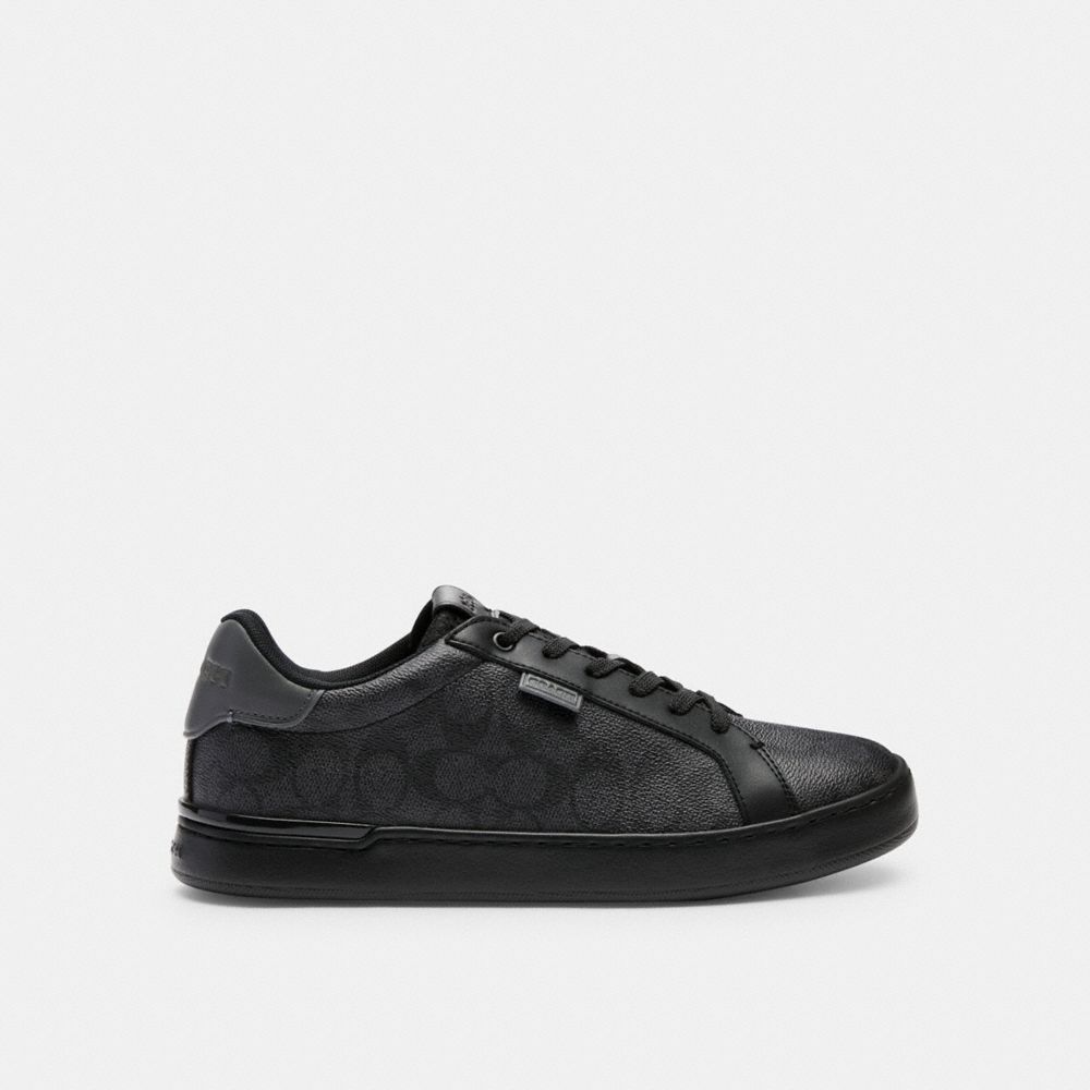 Charcoal Coach Lowline Low Top In Signature Canvas Men Sneakers | 7136WUKGP