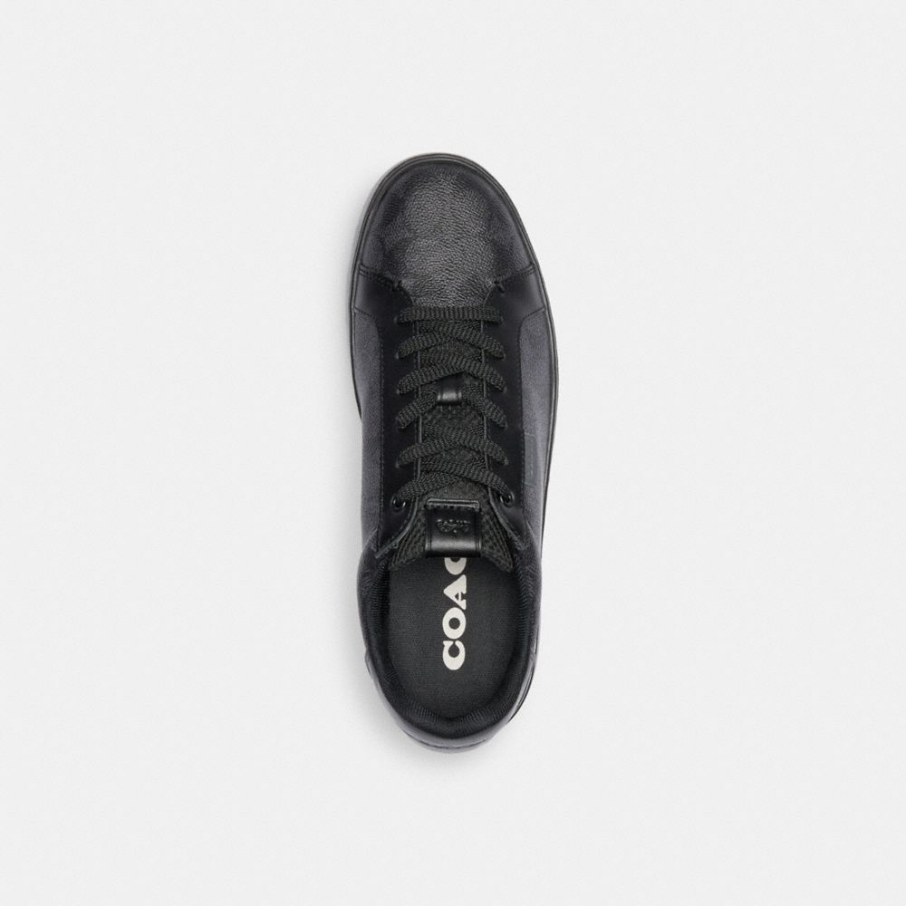 Charcoal Coach Lowline Low Top In Signature Canvas Men Sneakers | 7136WUKGP