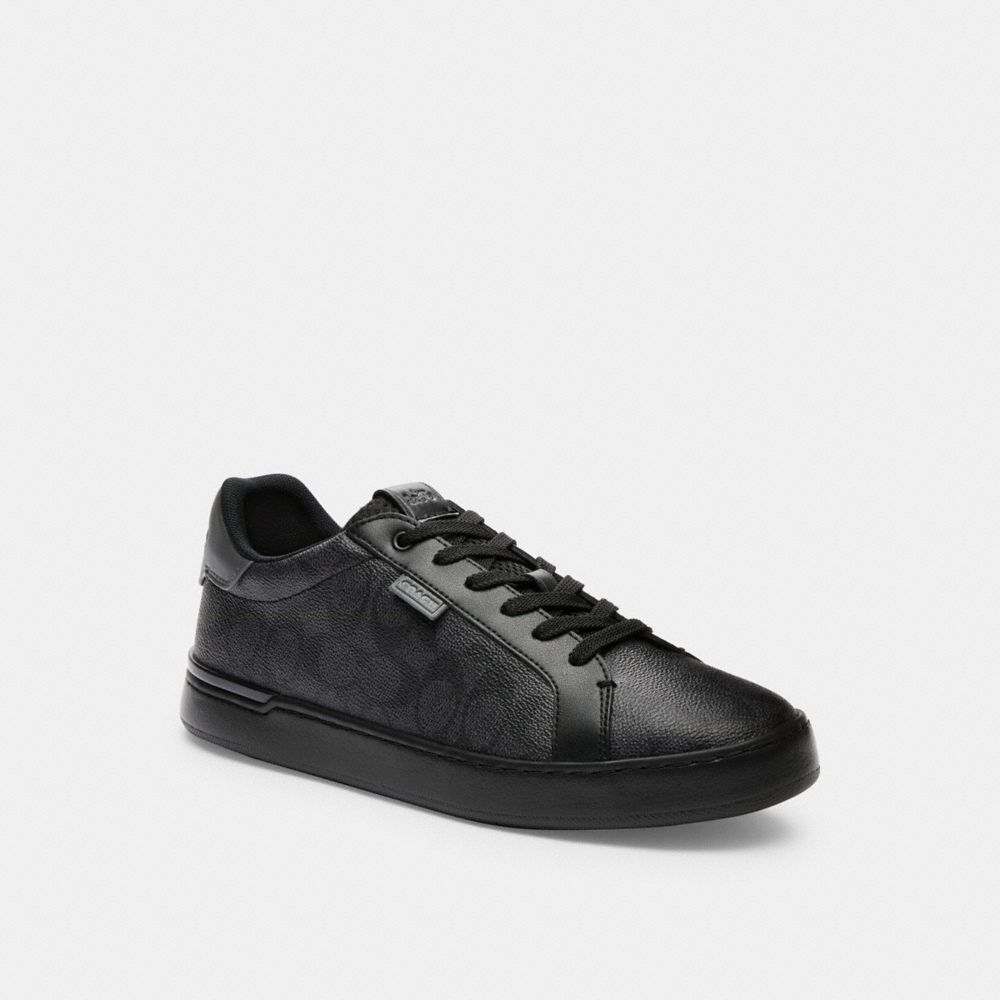 Charcoal Coach Lowline Low Top In Signature Canvas Men Sneakers | 7136WUKGP