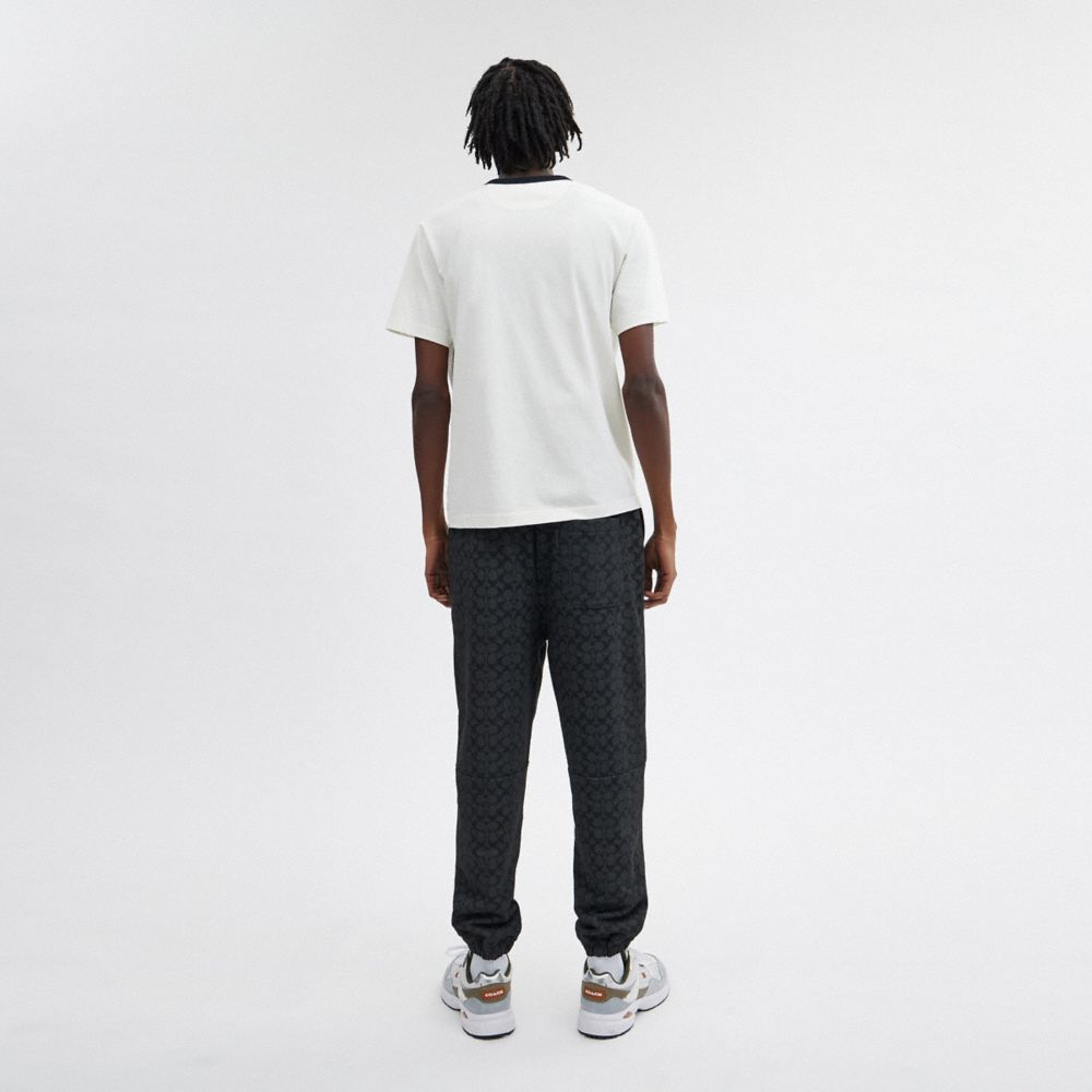 Charcoal Signature Coach Essential Signature Joggers Men Tops & Bottoms | 2459VYNXT