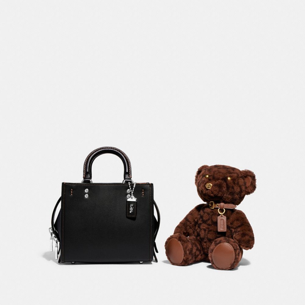 Chocolate Brown Coach Bear Collectible In Signature Shearling Women Tech, Desk & Travel | 4675PTIQK