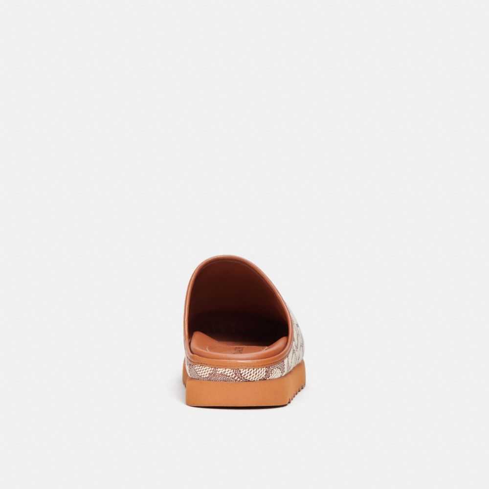 Cocoa/Burnished Amber Coach Hadley Slipper In Signature Textile Jacquard Women Flats & Loafers | 3520ZYKCR