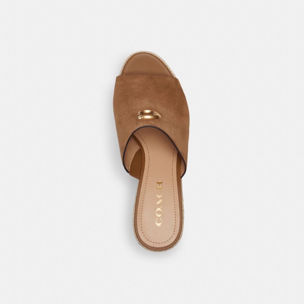 Coconut Coach Gloria Wedge Women Sandals | 3680YJGPZ