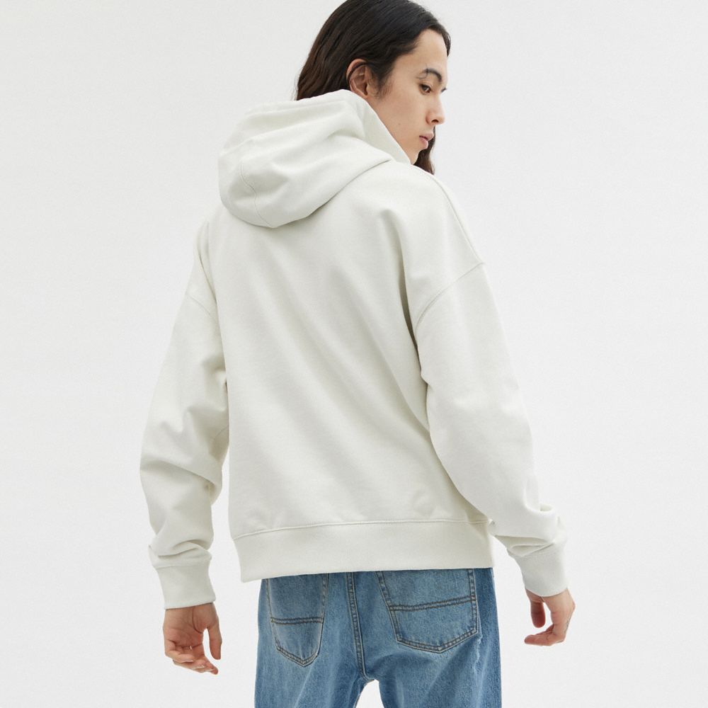 Cream Coach Hoodie Sweatshirt Men Tops & Bottoms | 2793MFNGO