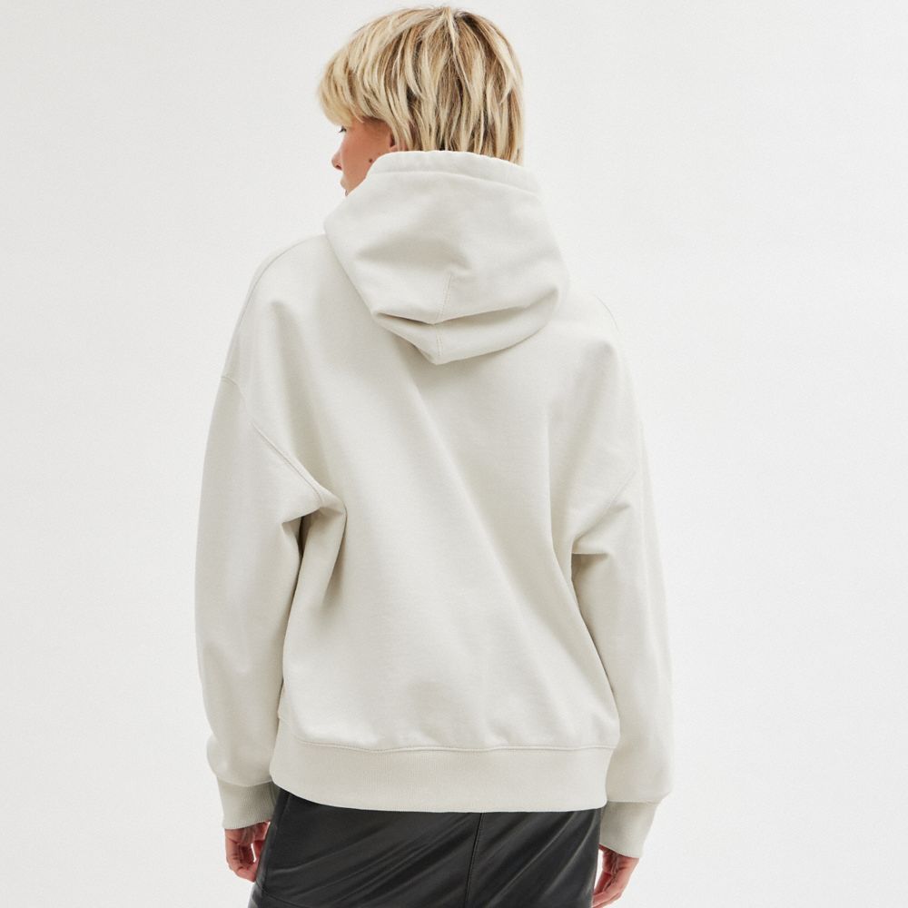 Cream Coach Hoodie Sweatshirt Men Tops & Bottoms | 2793MFNGO