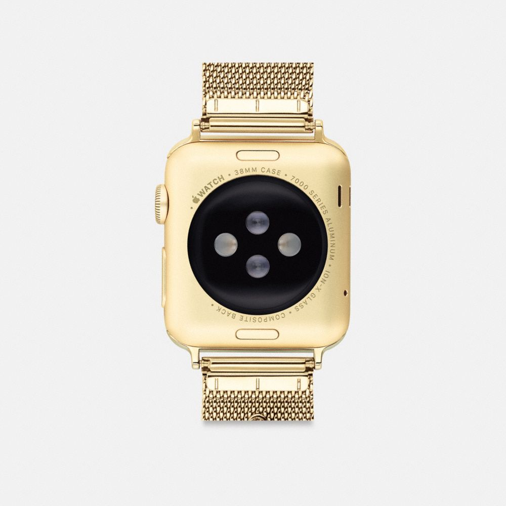 Gold Coach Apple Watch® Strap, 38 Mm, 40 Mm And 41 Mm Men Watches | 4308XLFCN