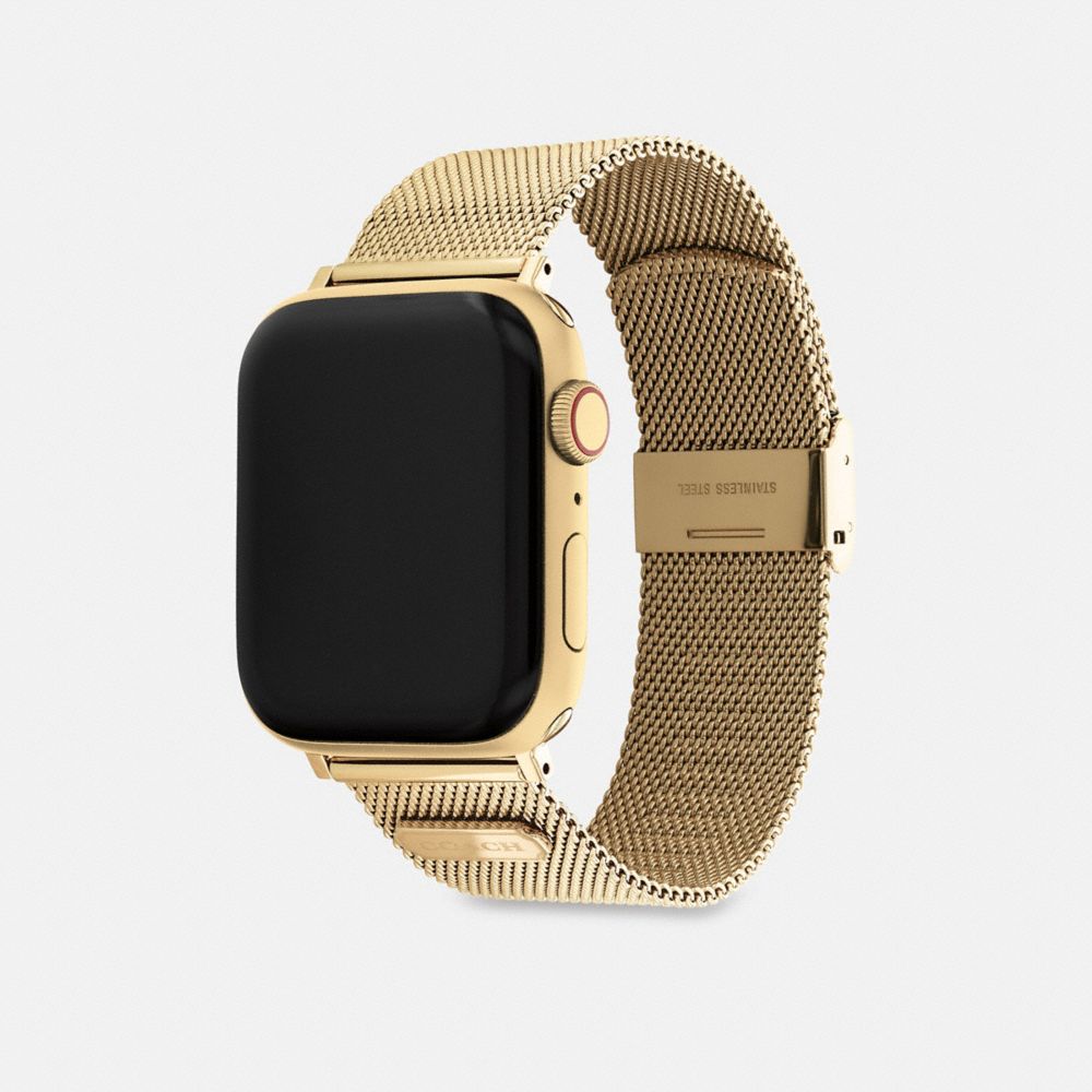 Gold Coach Apple Watch® Strap, 42 Mm And 44 Mm Men Watches | 9083PYFAX