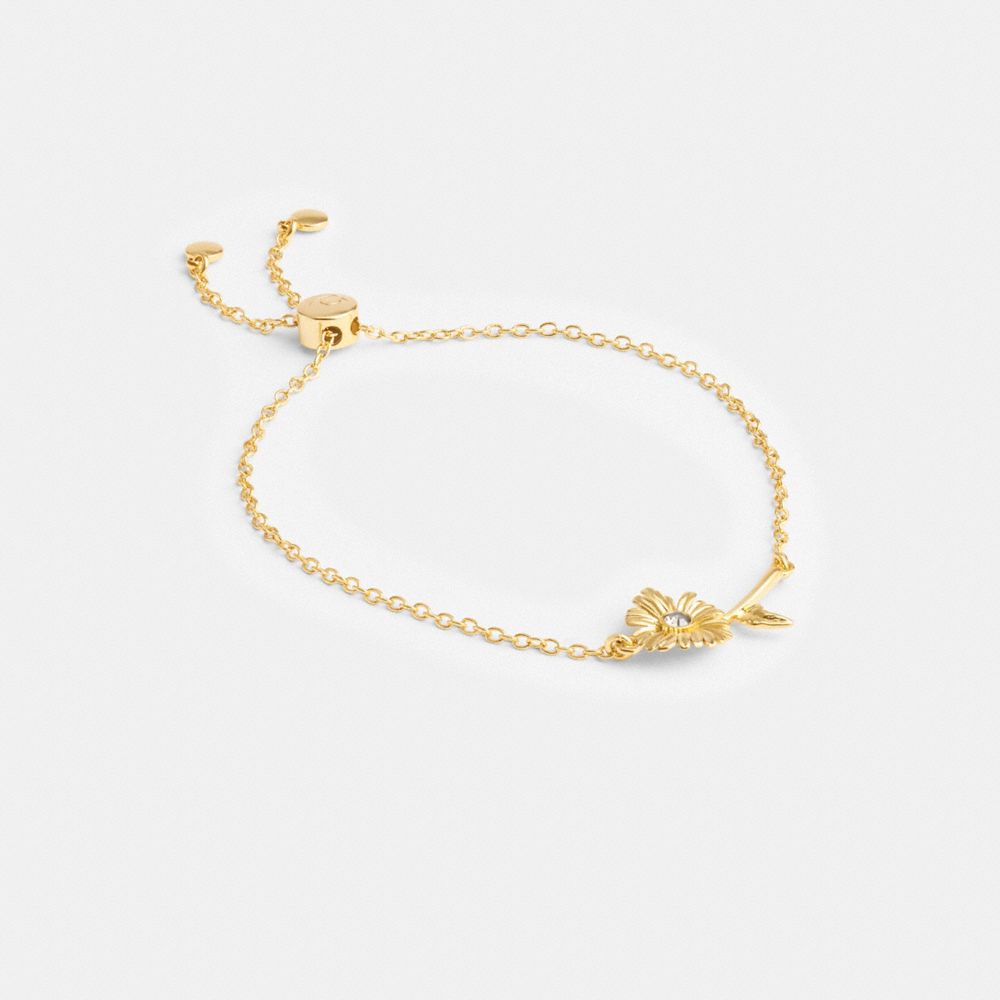 Gold Coach Garden Flower Slider Bracelet Women Jewelry | 9150KGTLZ