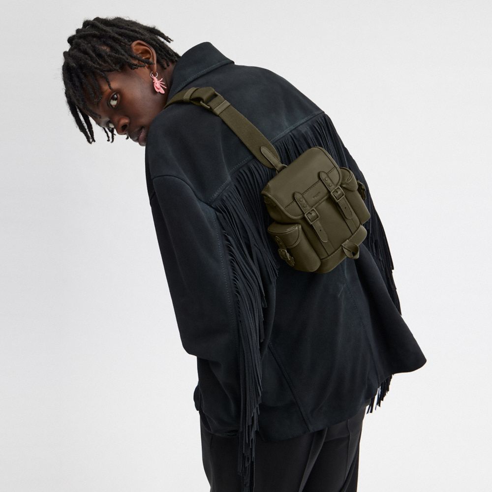 Green Coach Hitch Backpack 13 Men Messenger & Crossbody | 7052FBPEV