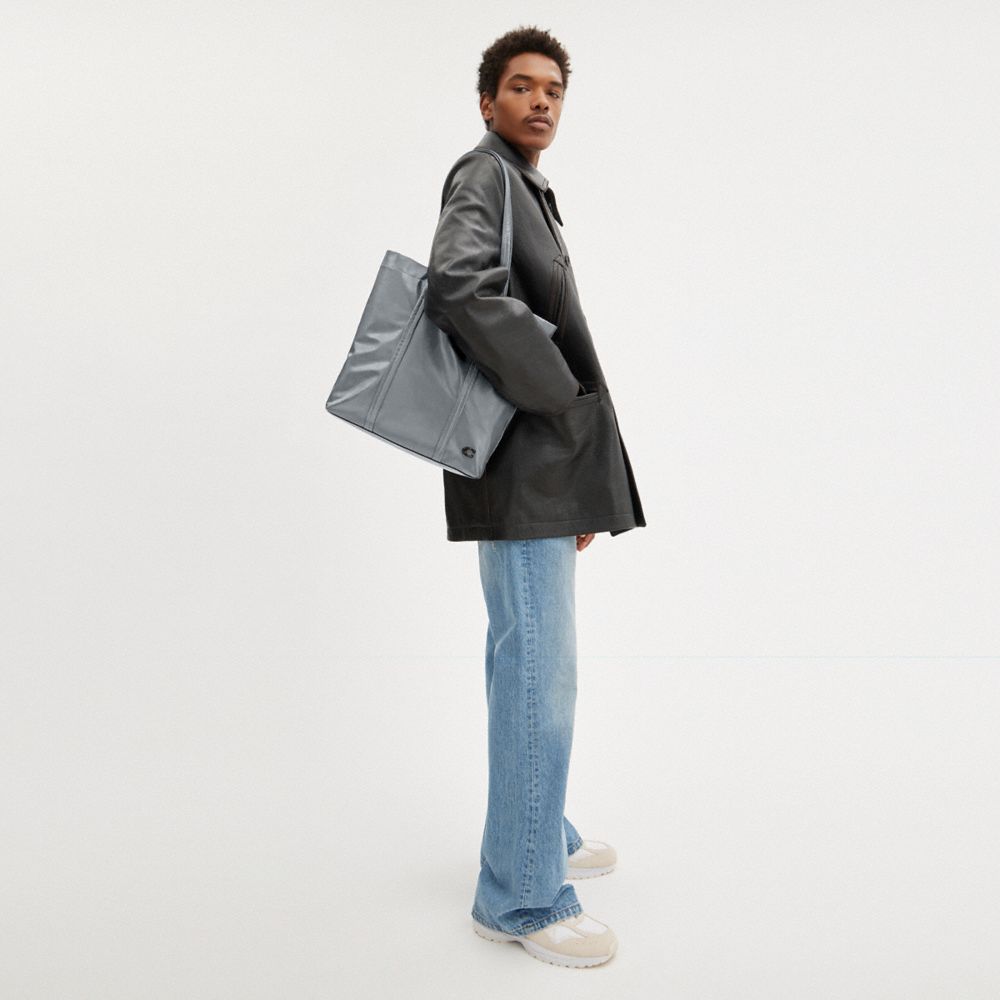 Grey Blue Coach Hall Tote Bag 33 Men Totes & Duffles | 0259DQGZS