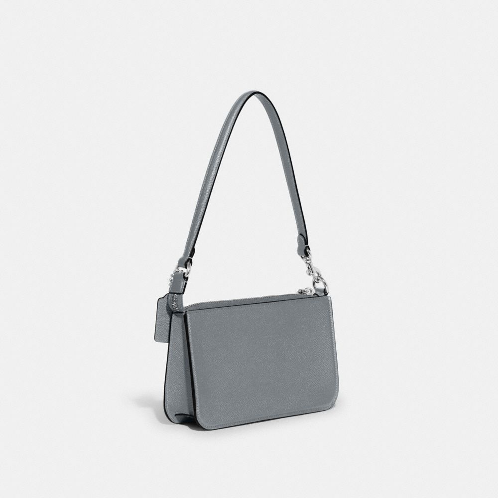 Grey Blue Coach Pouch Bag With Signature Canvas Women Pouches | 8240UPGNV