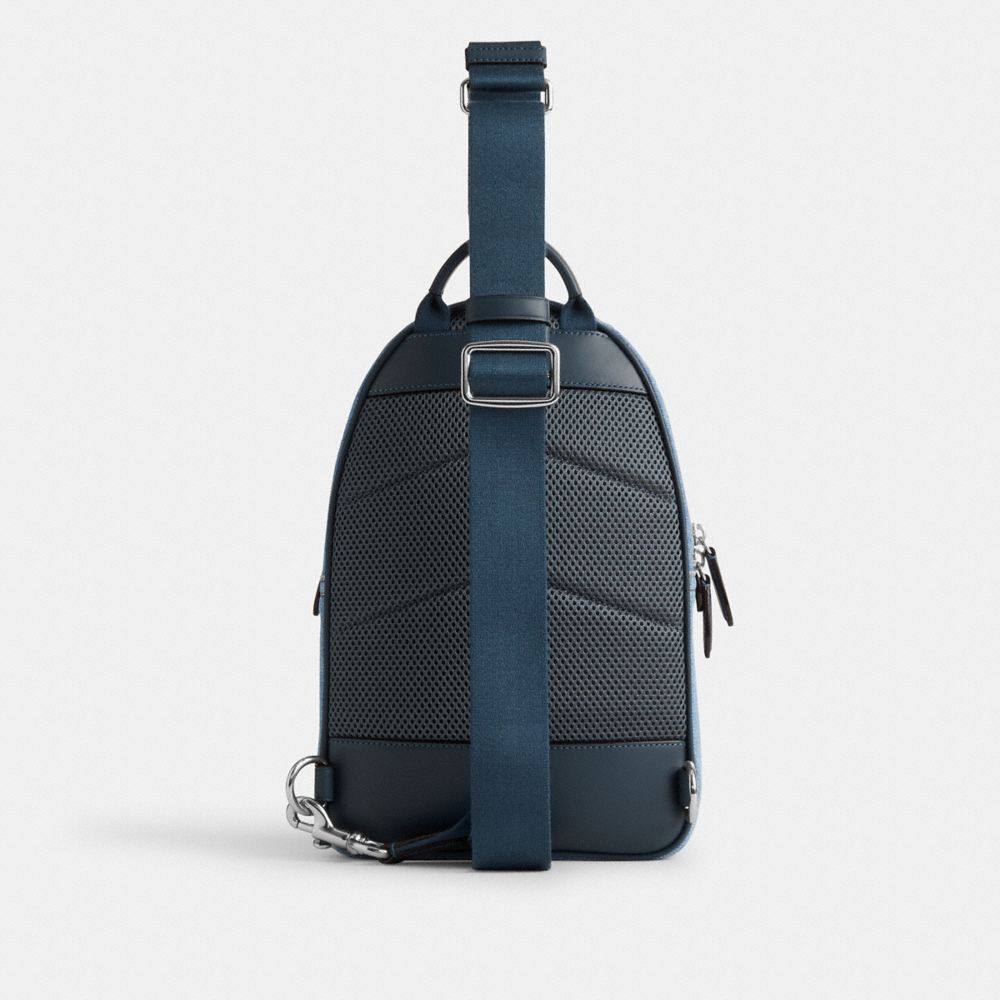 Indigo Blue Coach Charter Pack Men Messenger & Crossbody | 5423FUHQM