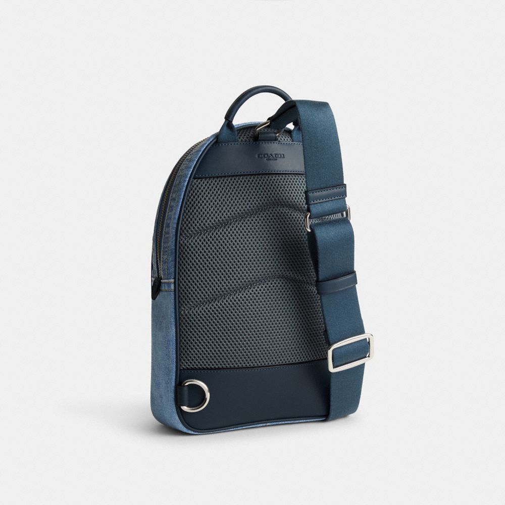 Indigo Blue Coach Charter Pack Men Messenger & Crossbody | 5423FUHQM