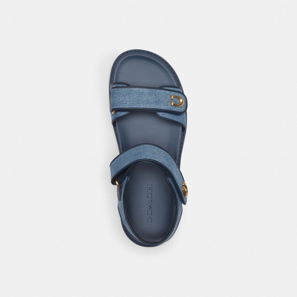 Indigo Denim Coach Brynn Sandal Women Sandals | 1245XVIQZ