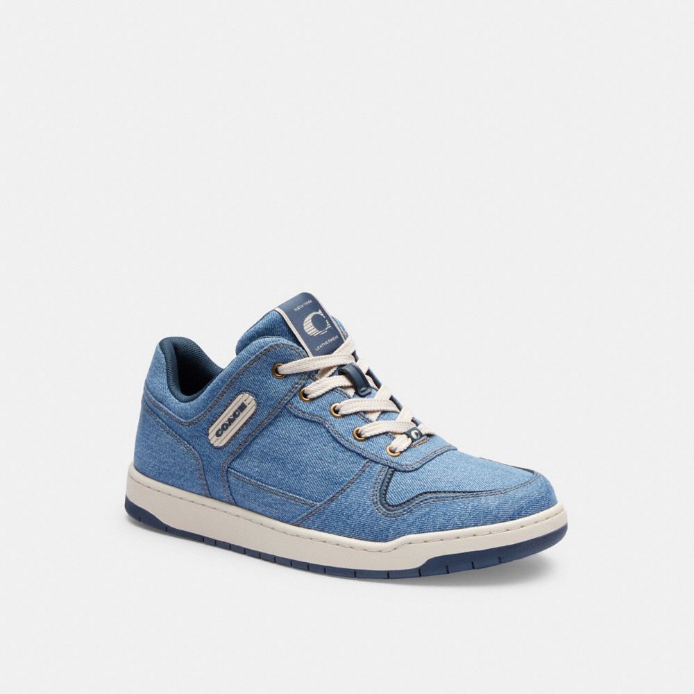 Indigo Denim Coach C201 Low Top Women Sneakers | 3728FLMJY