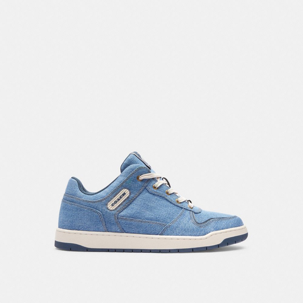 Indigo Denim Coach C201 Men Sneakers | 1465VNKJF