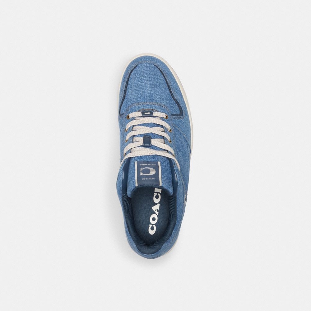 Indigo Denim Coach C201 Men Sneakers | 1465VNKJF