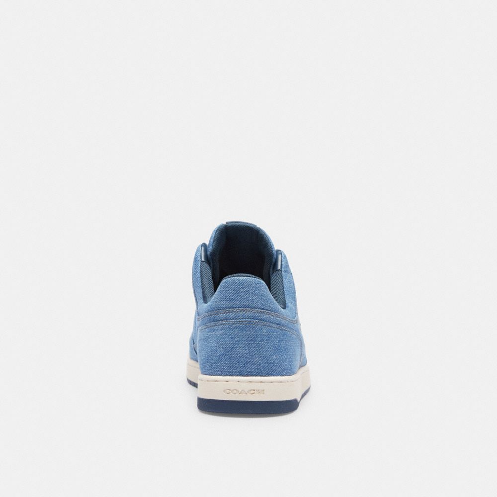 Indigo Denim Coach C201 Men Sneakers | 1465VNKJF