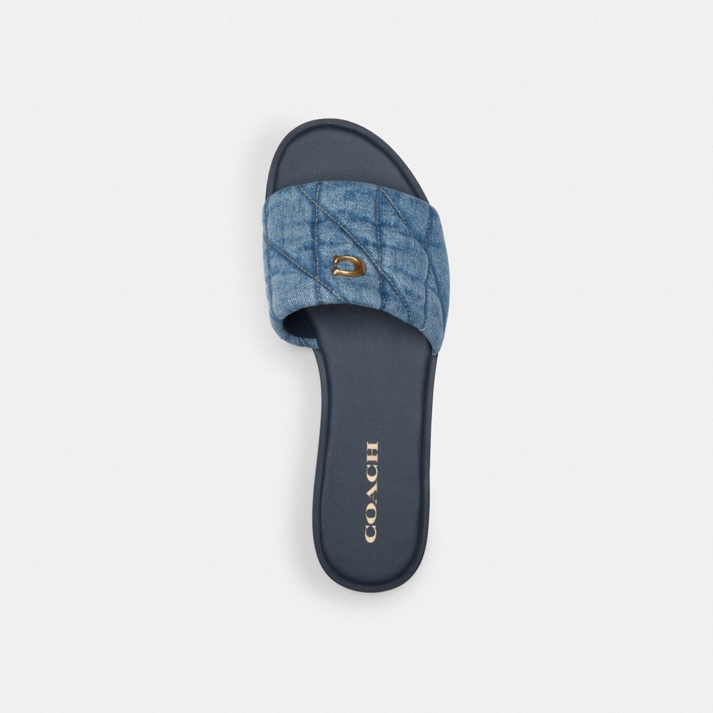 Indigo Denim Coach Holly Sandal With Quilting Women Sandals | 2641MWTHF