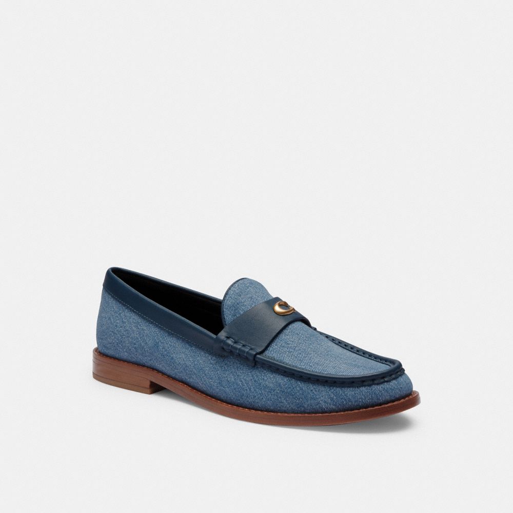 Indigo Denim Coach Jolene Loafer Women Flats & Loafers | 0461FDRYS