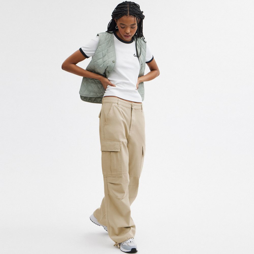 Khaki Coach Cargo Pants Men Tops & Bottoms | 2710NXCKA